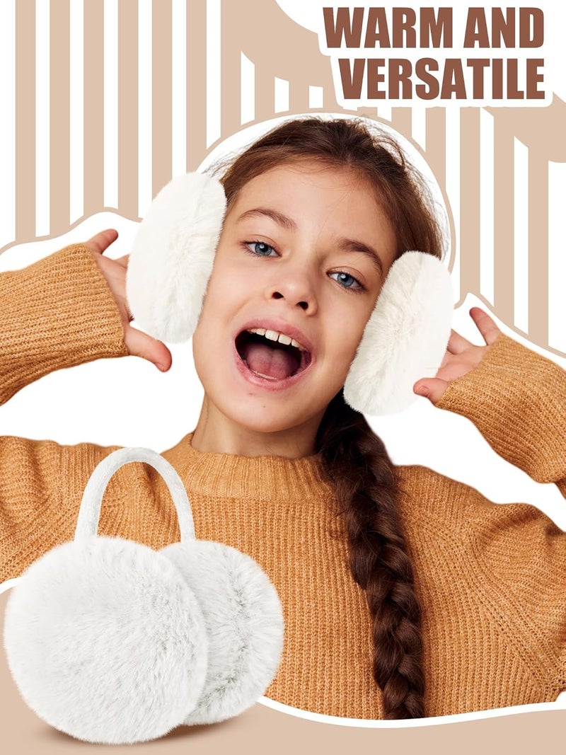 Fourluoo 4 Pcs Warm Ear Muffs Winter Earmuffs Cute Ear Covers for Kids teenager Outdoor Activities Warmth - Image 5